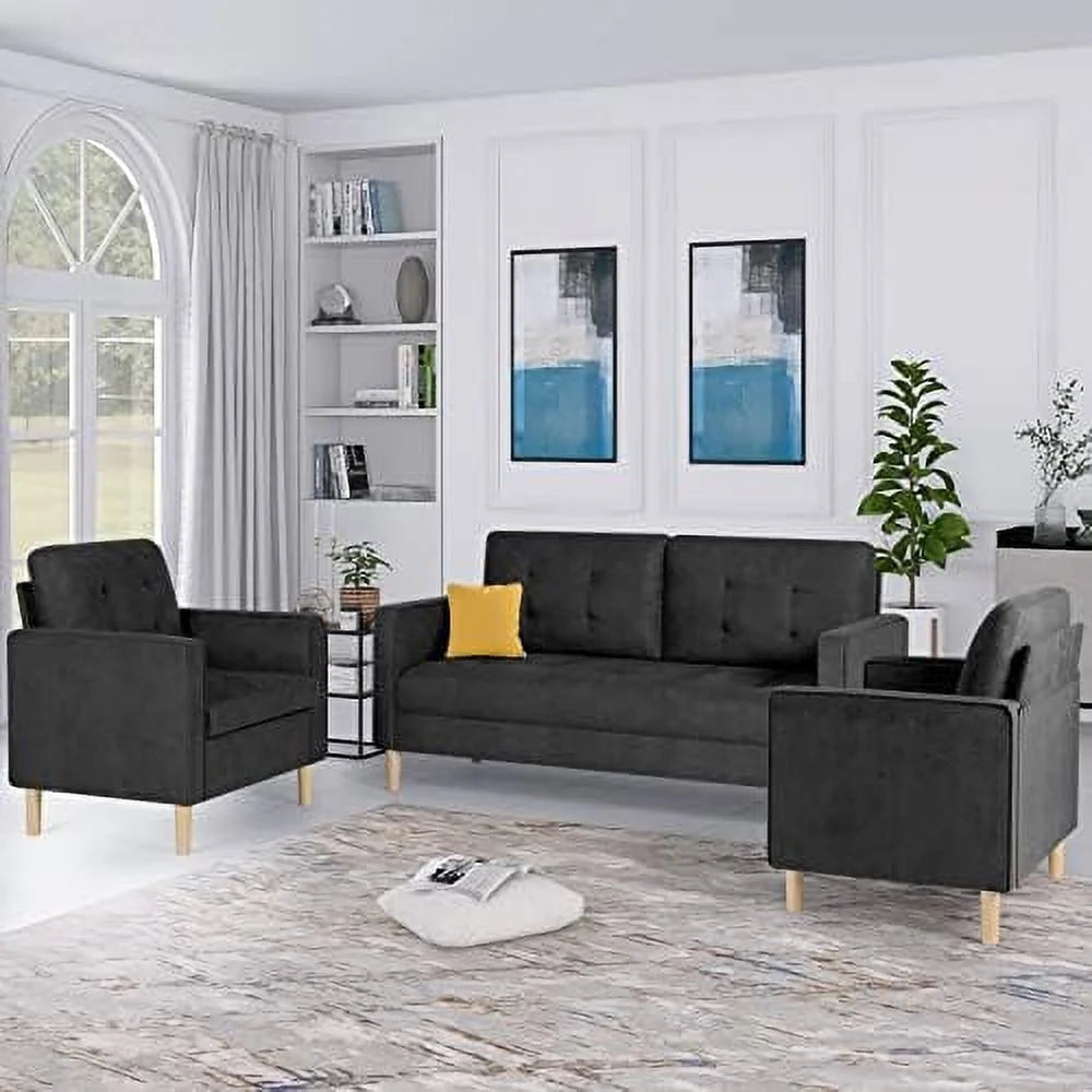 54.5" Upholstered Loveseat Sofa with Metal Legs S183723