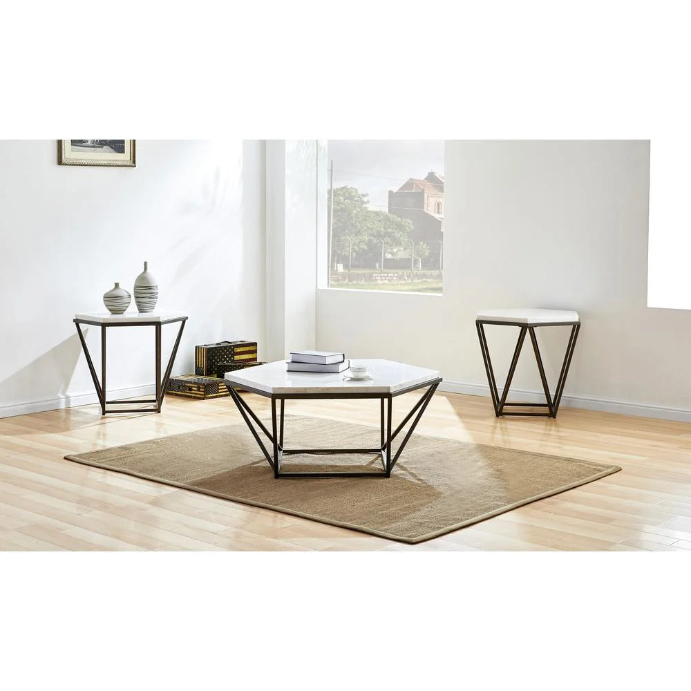 White Marble Top Cocktail Table G1511