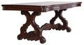 Carved Wood Double Pedestal Dining Table W71179