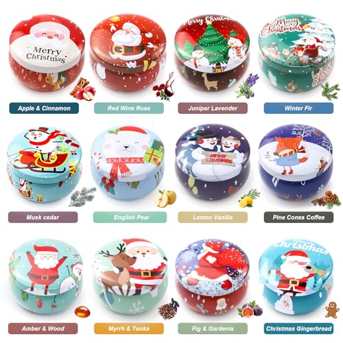 6 Pack Scented Jar Candle Set Natural Soy Wax B53244