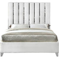 White Velvet King Bed C811163
