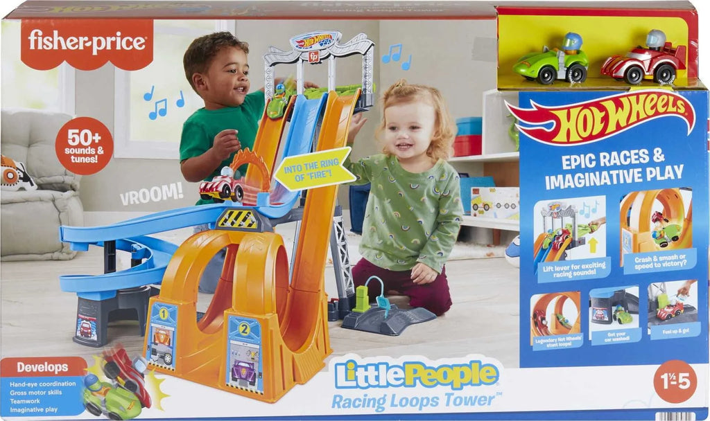 Toddler Vehicle Playset with Sounds & 2 Toy Cars C9662