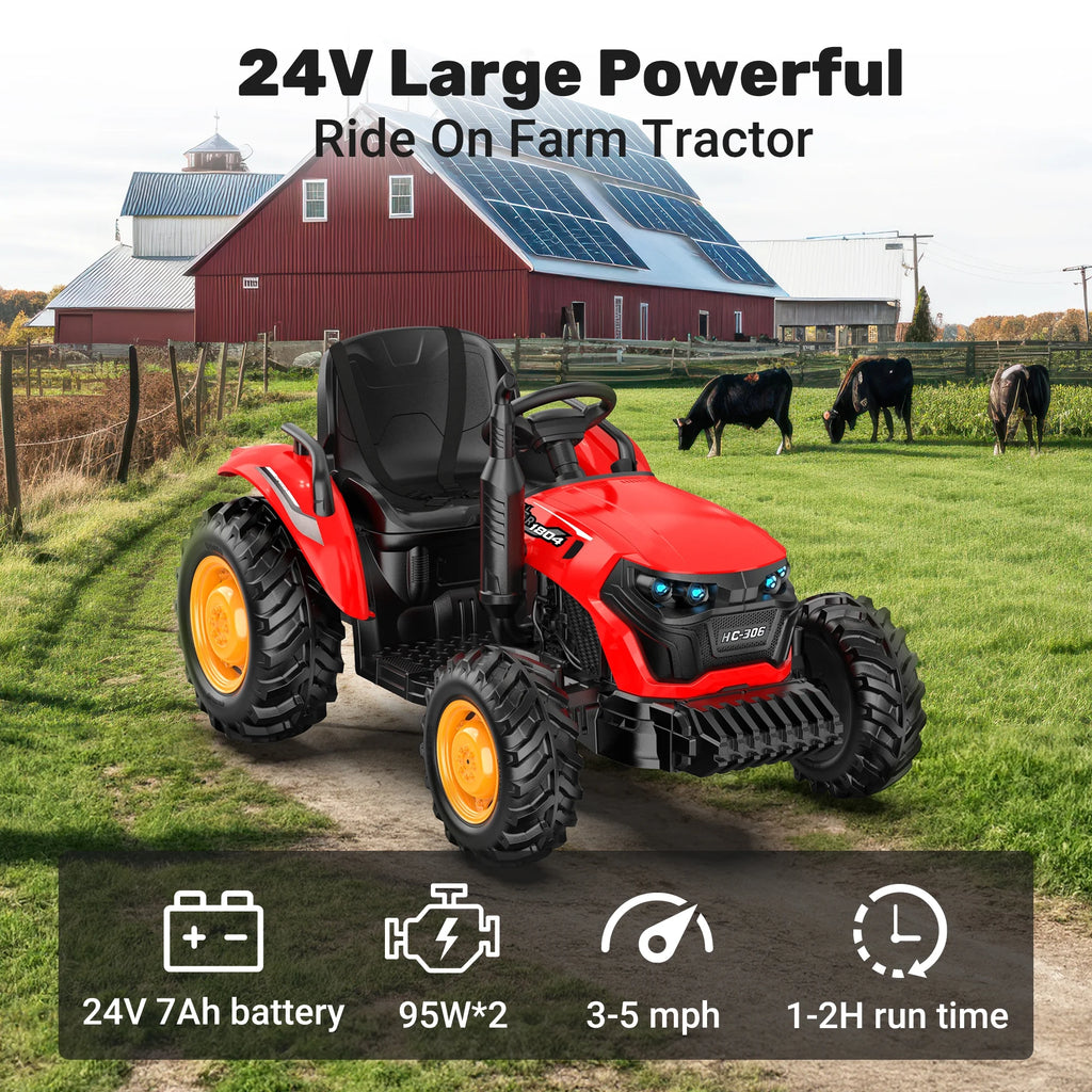 24V Powered Ride on Car Farm Tractor with Remote Control H3392