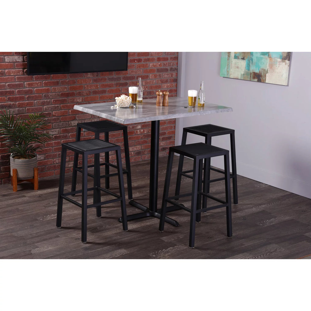42" Square Table with Round Base W92891