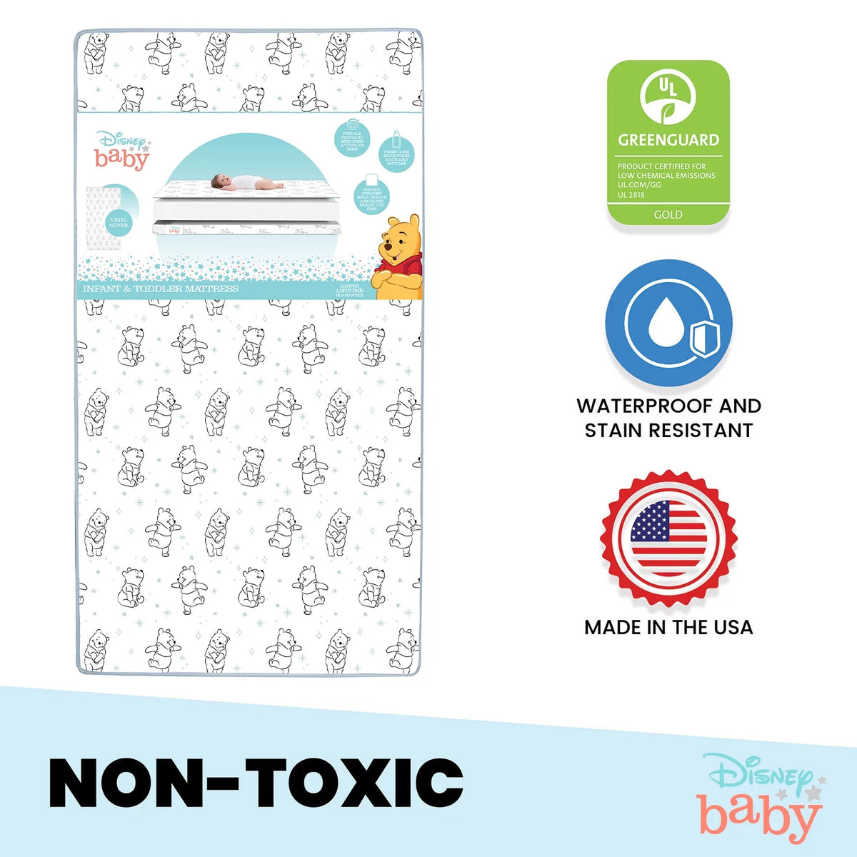 Dual-Sided Crib and Toddler Mattress D52360