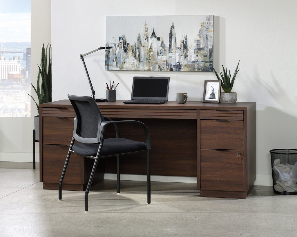 Spiced Mahogany Computer Credenza Desk Q2879