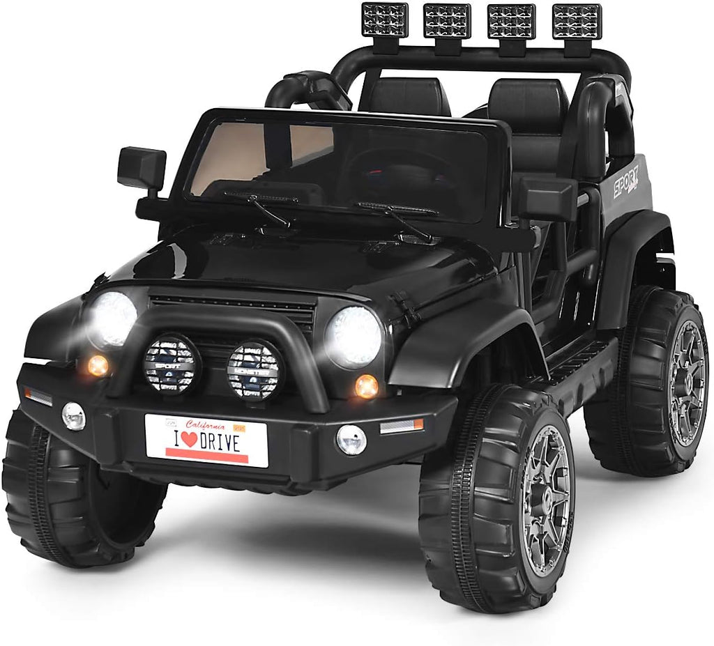 12V Battery Powered Ride on Truck with Remote Control, Black I610