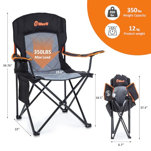 Oversized Padded Camping Chair with Arms M98201