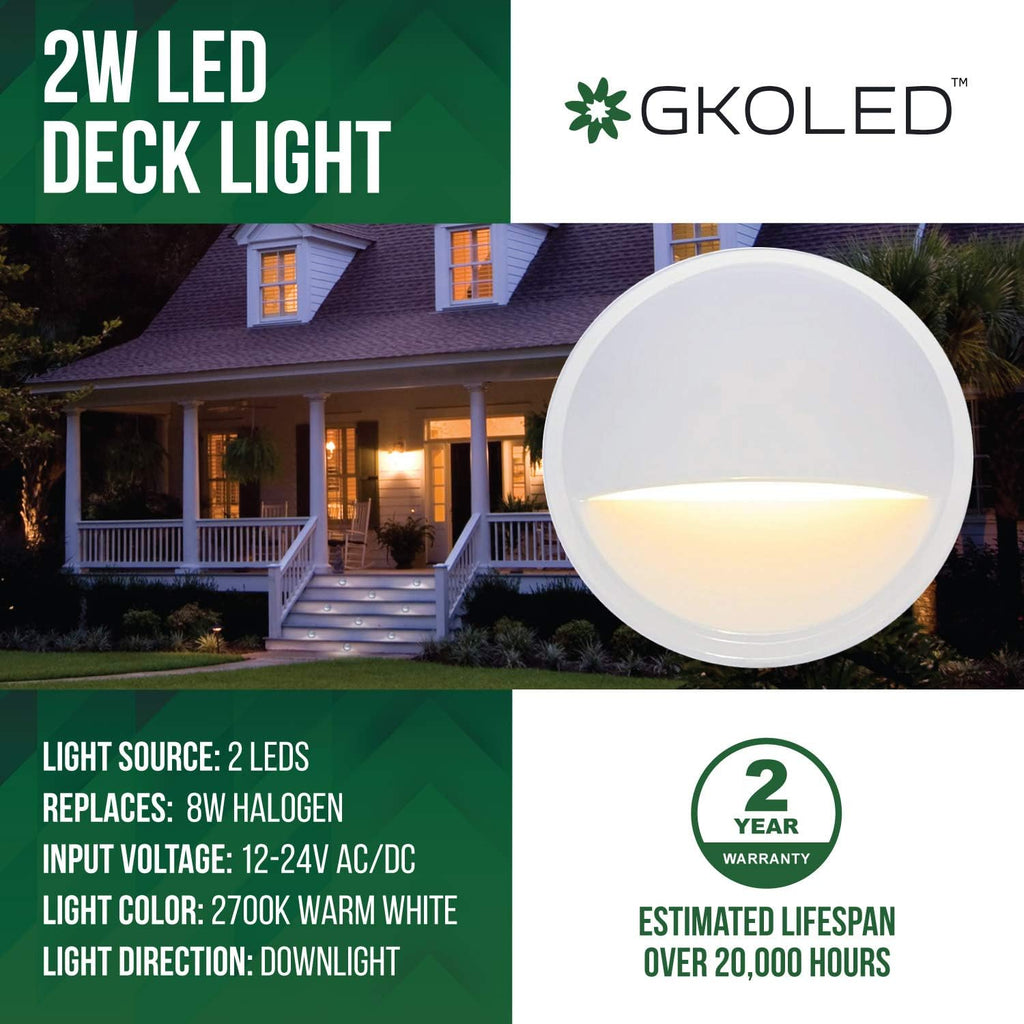 Low Voltage 12V LED 2W Step Light, 6 Pack U881135