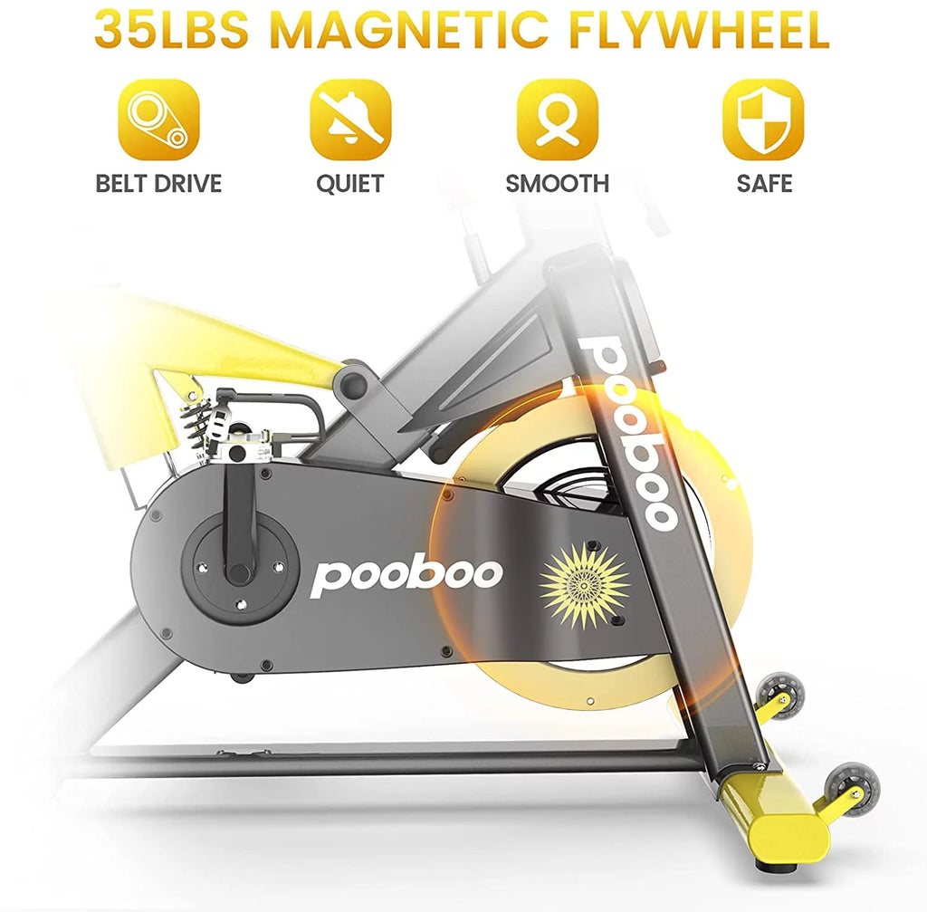 Magnetic Exercise Bike Stationary 55lbs Flywheel D928