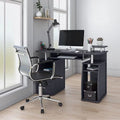 Espresso Computer Workstation Desk With Storage V25359