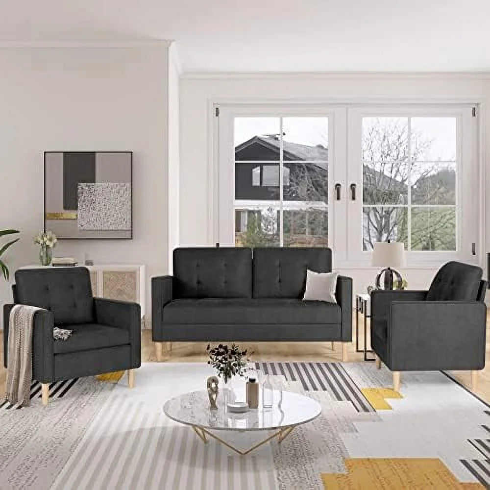 54.5" Upholstered Loveseat Sofa with Metal Legs S183723