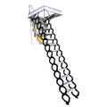 Black and White 13 Steps Al-Mg Alloy Telescopic Folding Ladder Q14873