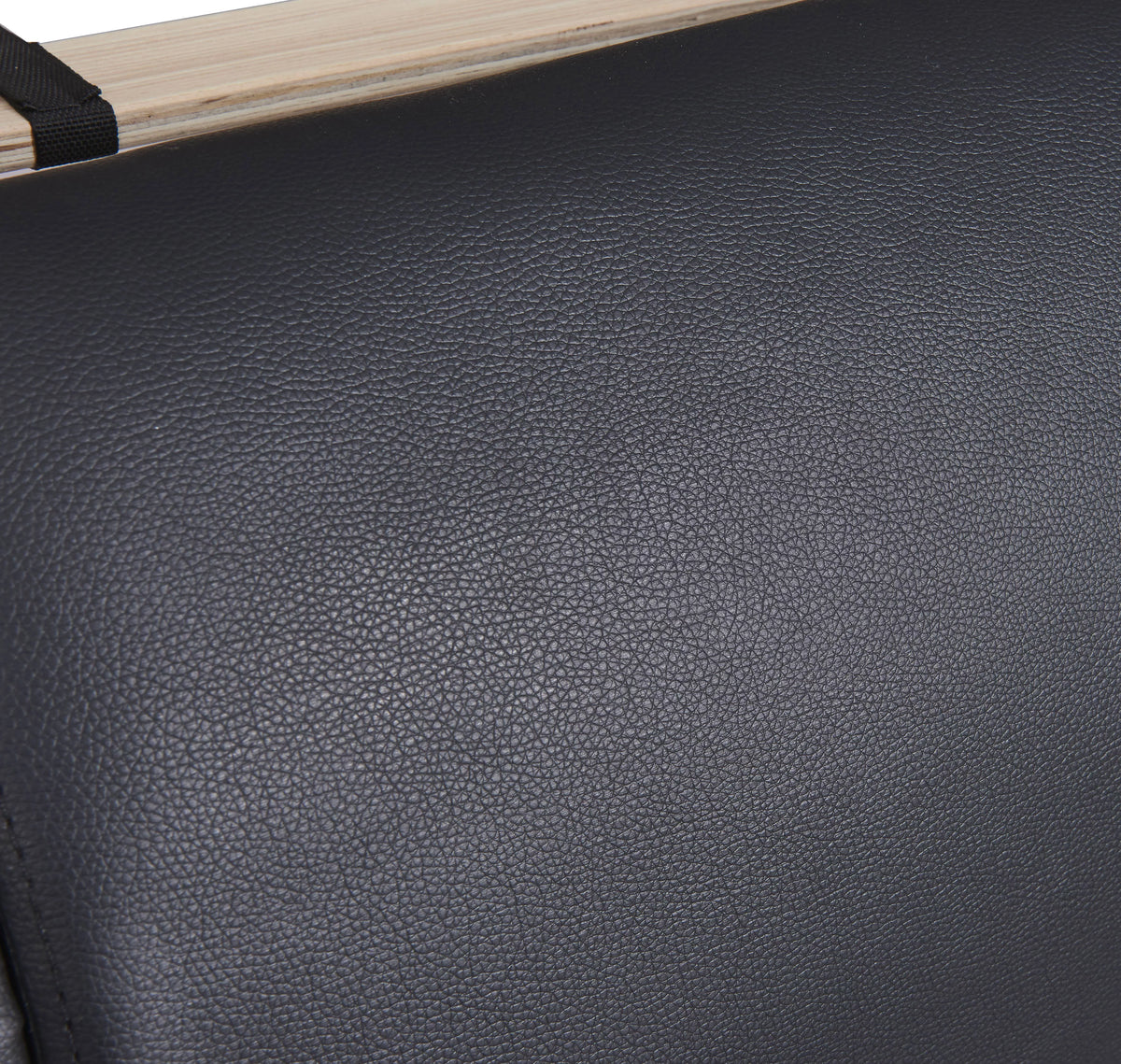 Full Size Black Faux Leather Upholstered Platform Bed with Headboard M970