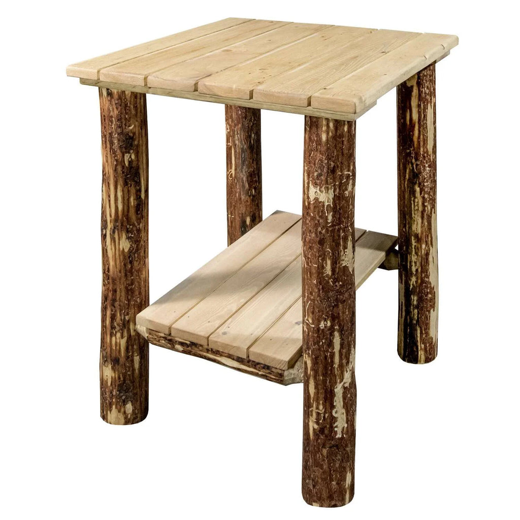 Brown Wood Exterior End Table I951