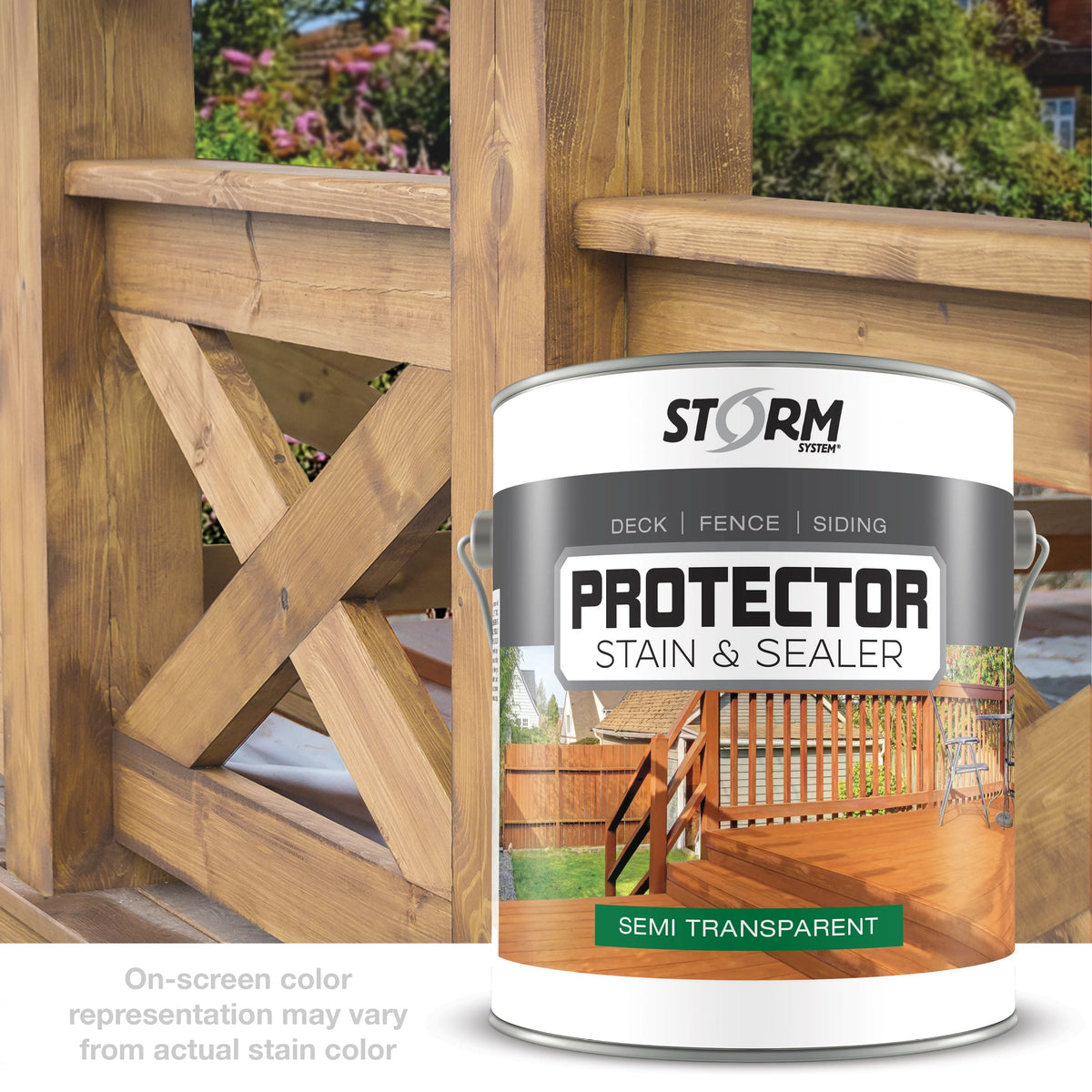 Semi-Transparent Stain and Sealer Golden Oak 1 Gallon H261