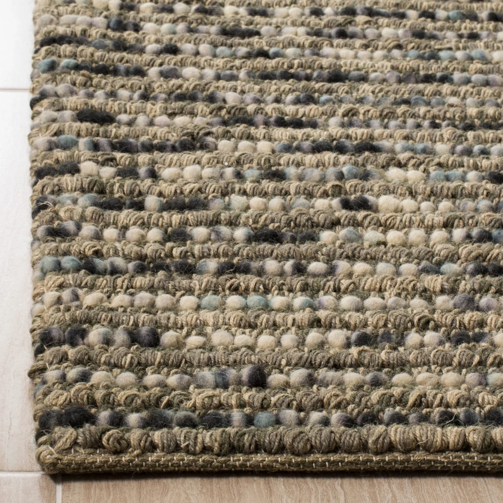 Grey Multi Braided Striped Area Rug 4' x 6' G5290