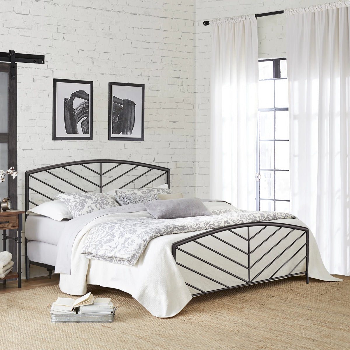 Gray Bronze Metal King Bed G8456