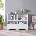 White Kids Toy Storage with Bookshelves Z288