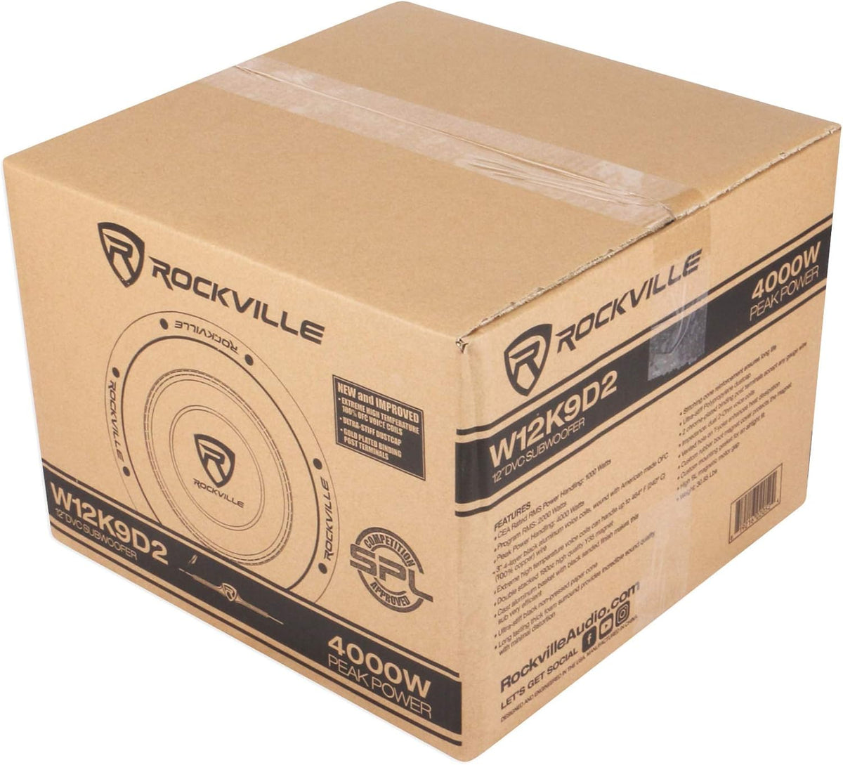 12 8000 Watt Car Subwoofers + Sealed Sub Box Enclosure O9810