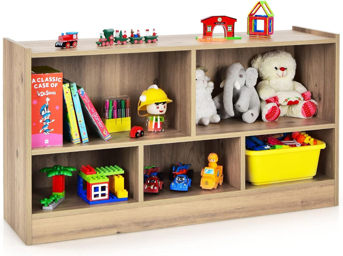 White 5-Section Wooden Toy Storage Organizer N626539