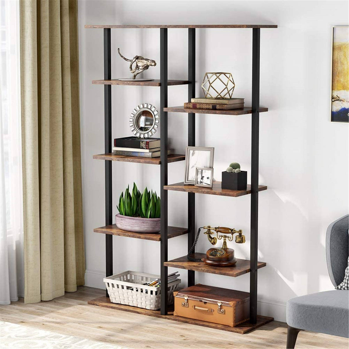 White 5-Tier Bookshelf W811798