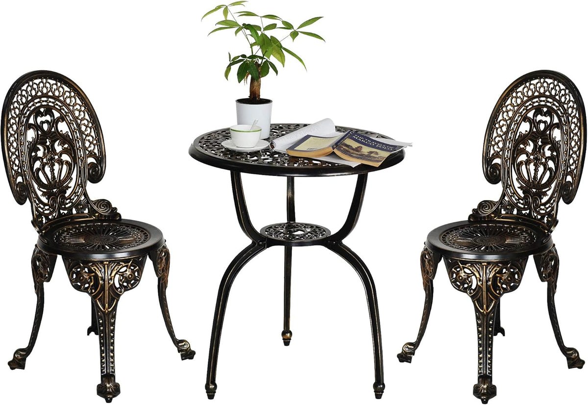 4 Piece Cast Aluminum Patio Conversation Set S6980
