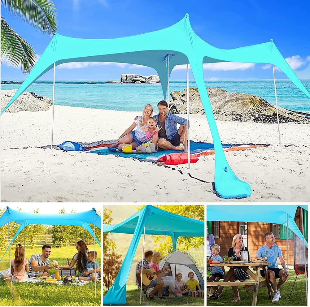 10 x 10 FT UPF50+ Beach Tent Sun Shelter with Carrying Bag B762755