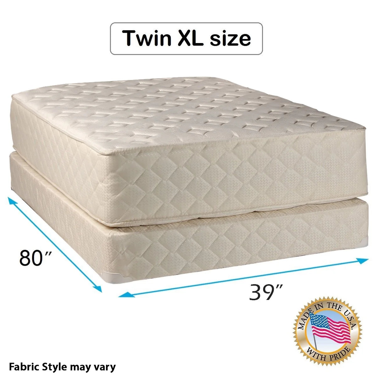 Firm Innerspring Mattress & Box Spring Set Twin XL D41926
