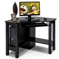 Black Wooden Corner Desk With Drawer M640189