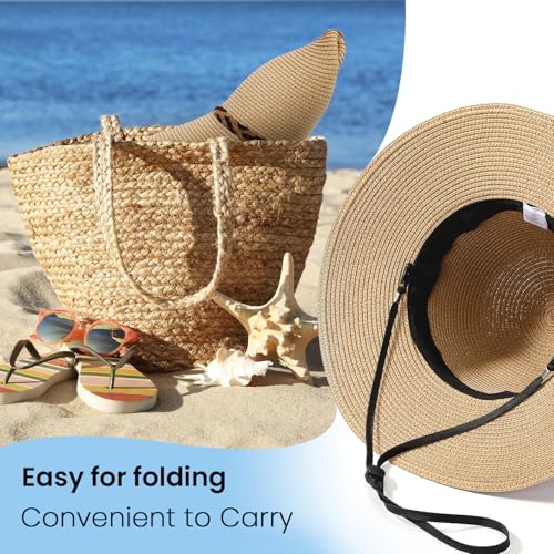 Wide Brim Straw Sun Hat I4478