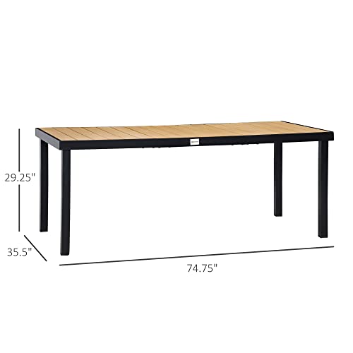 75" x 35" Aluminum Outdoor Dining Table for 8 I511423