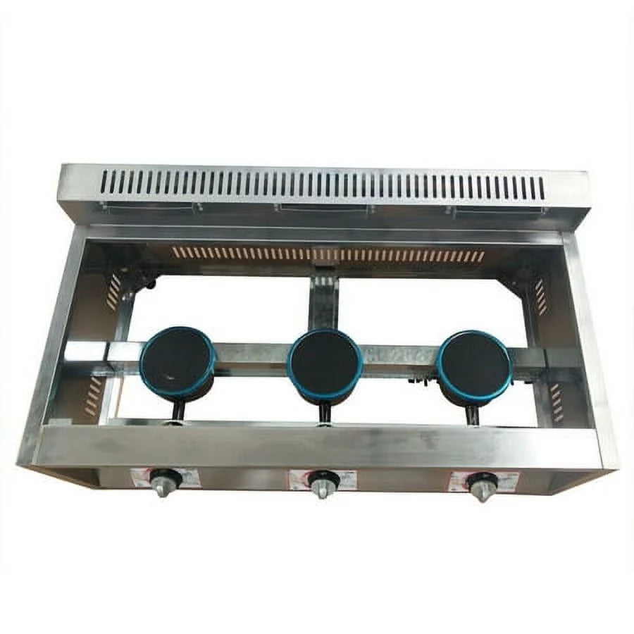 Commercial Propane Deep Fryer Countertop 18L Gas Fryer 3 Pan W3456