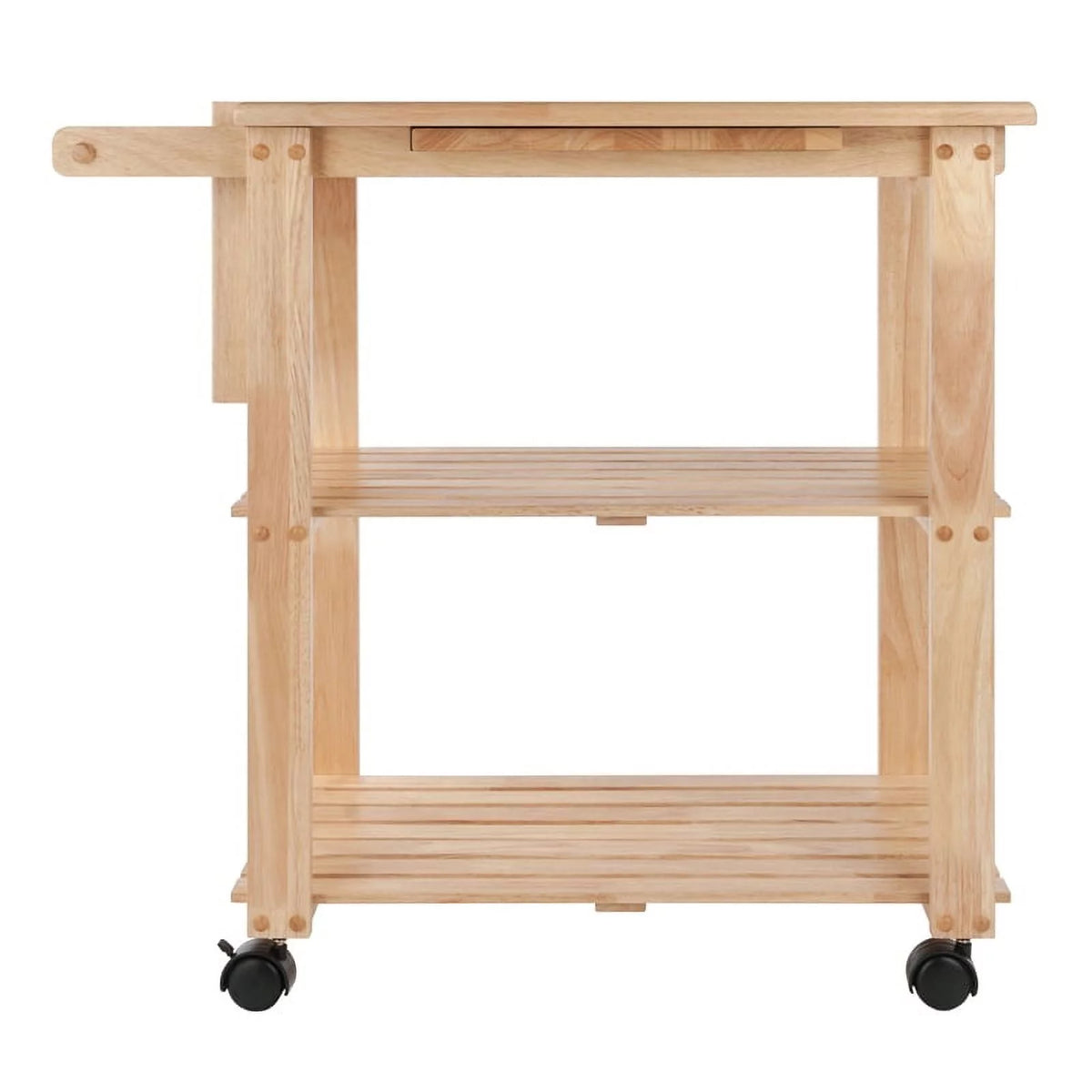 Wood Butcher Block Kitchen Cart in Natural Y596226