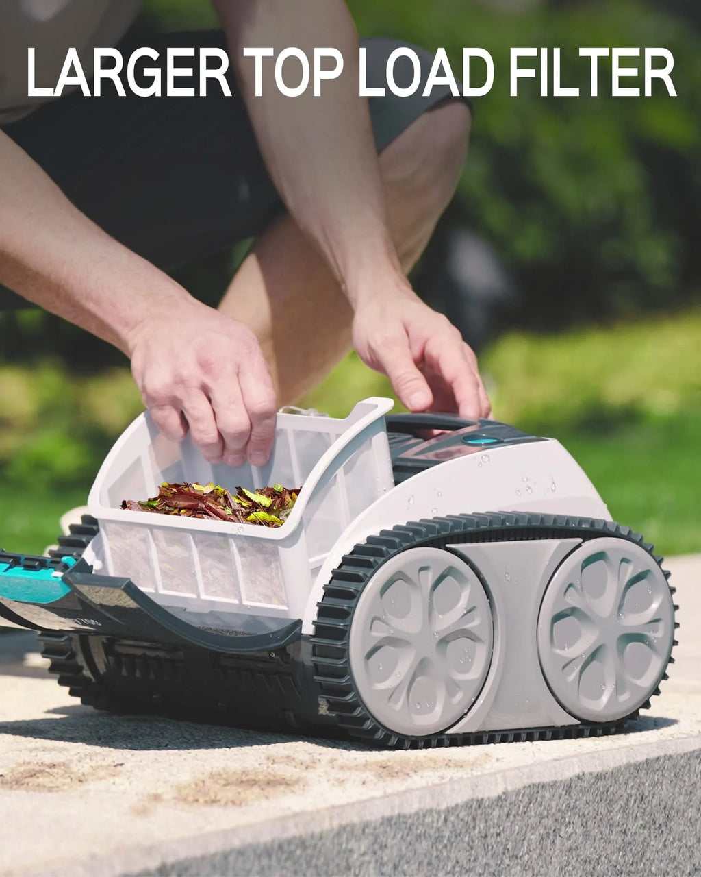 Cordless Robotic Pool Cleaner with Wall Climbing T6243