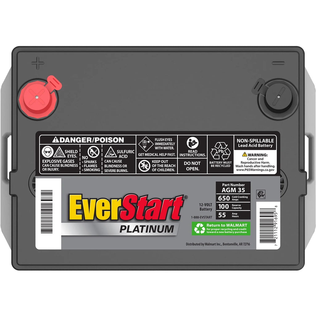 Platinum AGM Automotive Battery Group Size 35 12 Volt 650 CCA C11400
