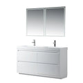 White 60-inch Double Sink Bathroom Vanity R932845