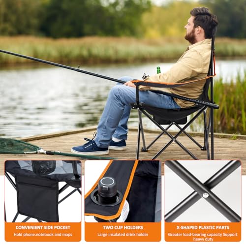 Oversized Padded Camping Chair with Arms M98201