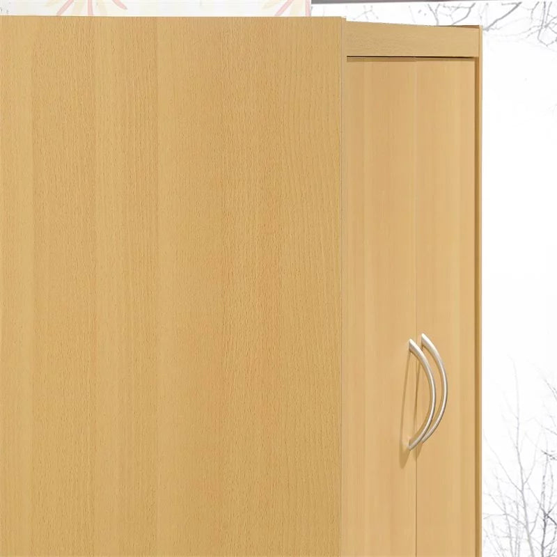 4 Door Kitchen Pantry with 4 Shelves in Beech S519