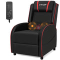 Red PU Leather Massage Gaming Recliner Chair I11923