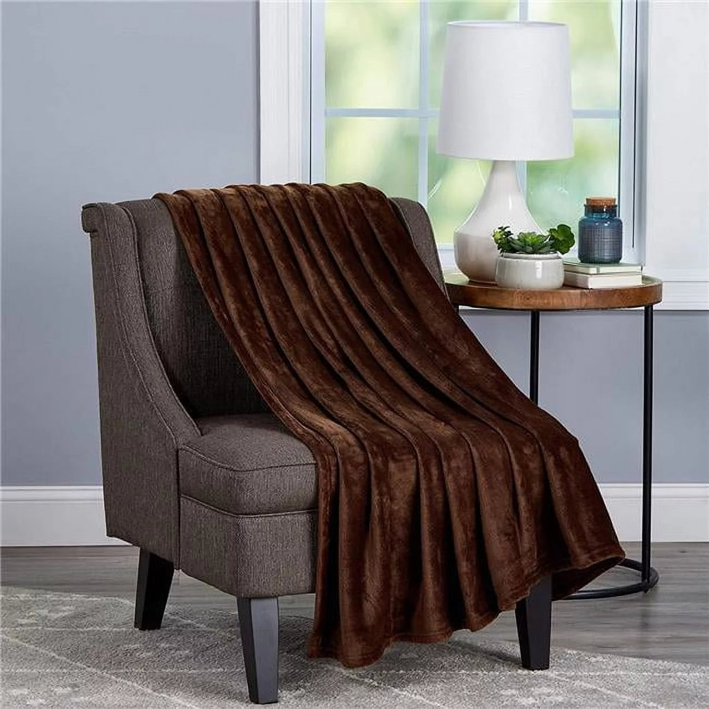 Oversized Microfiber Velvet Polyester Throw Blanket D5252
