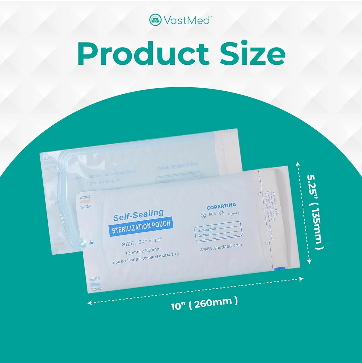 Self Seal Sterilization Pouches with Dual Indicators T77673