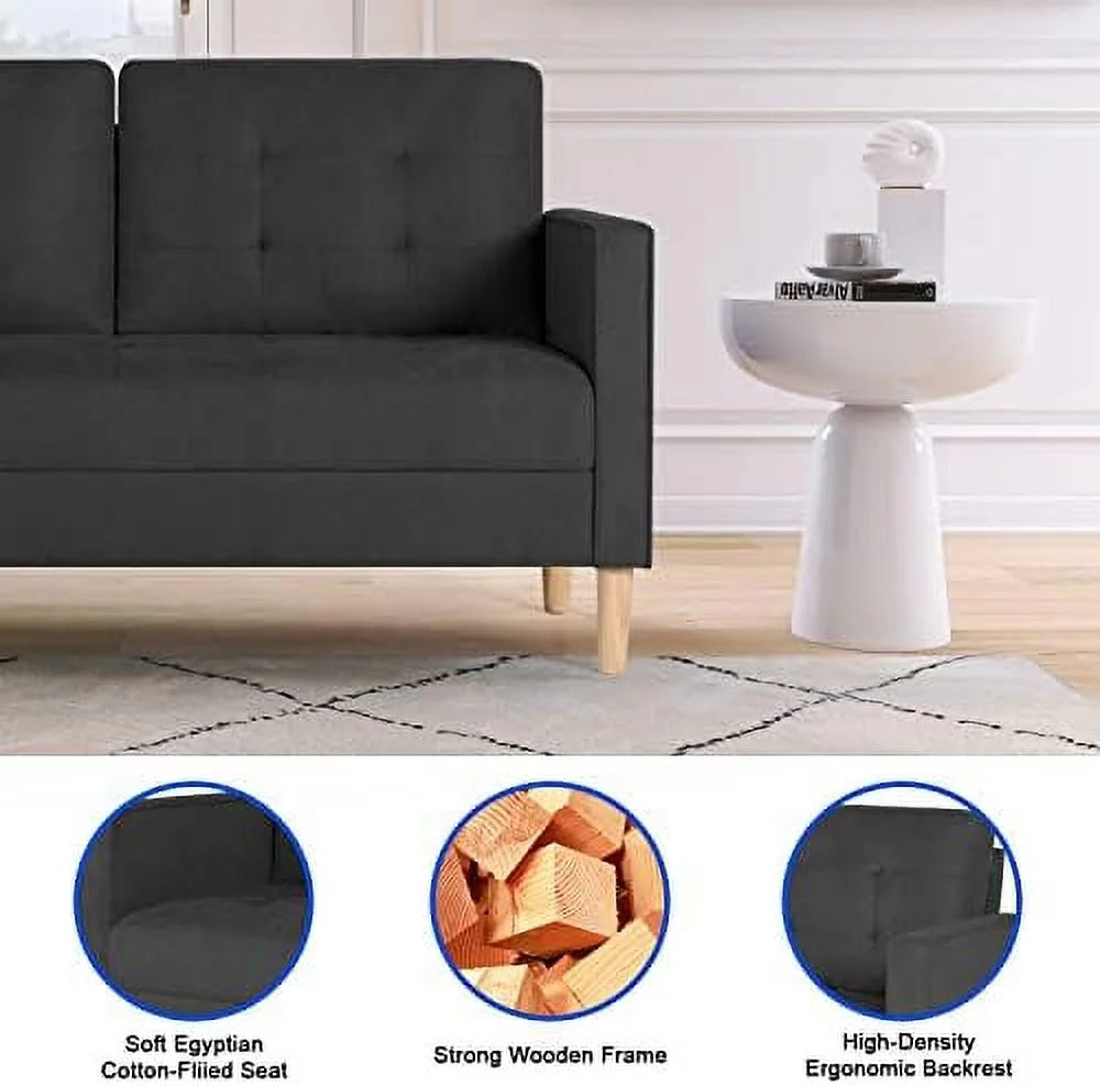 54.5" Upholstered Loveseat Sofa with Metal Legs S183723