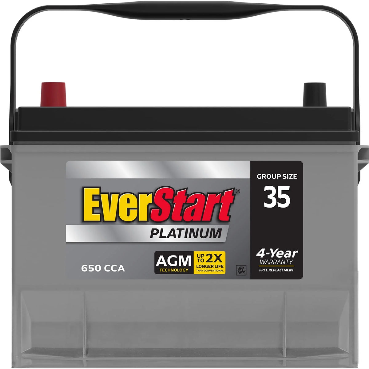 Platinum AGM Automotive Battery Group Size 35 12 Volt 650 CCA C11400