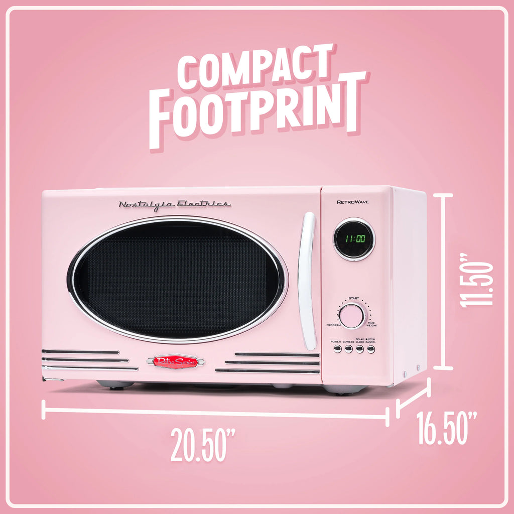 0.9 Cubic Foot 800-Watt Countertop Microwave Oven Pink A426