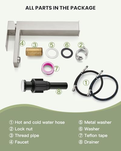 Brushed Gold Tall Single Handle Vessel Sink Faucet B637