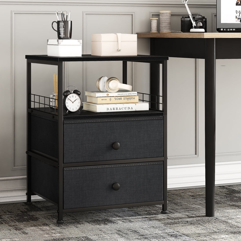 Dark Grey Metal End Table N711