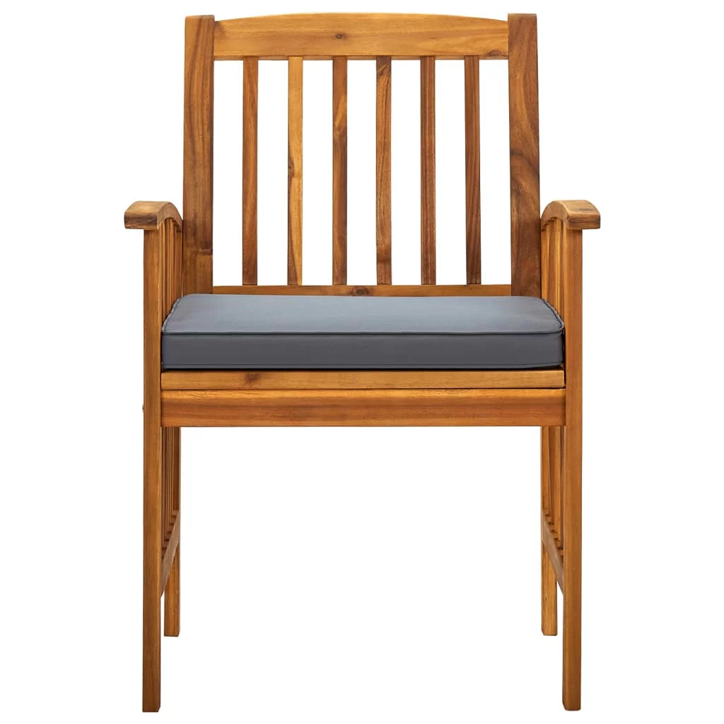 6 pcs Solid Wood Acacia Patio Dining Chairs with Cushions R321050