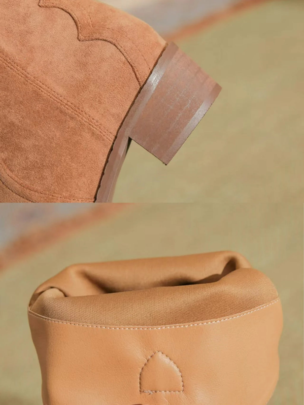 Pointed Toe Thick Heel Stacked Boots M4823