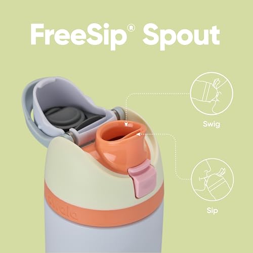 Kids Insulated Stainless Steel Water Bottle with Straw, 16 oz Y613079
